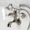 Kingston Brass Tub Wall Mount Clawfoot Tub Faucet with Hand Shower, Brushed Nickel KS225PXSN - alternate 2